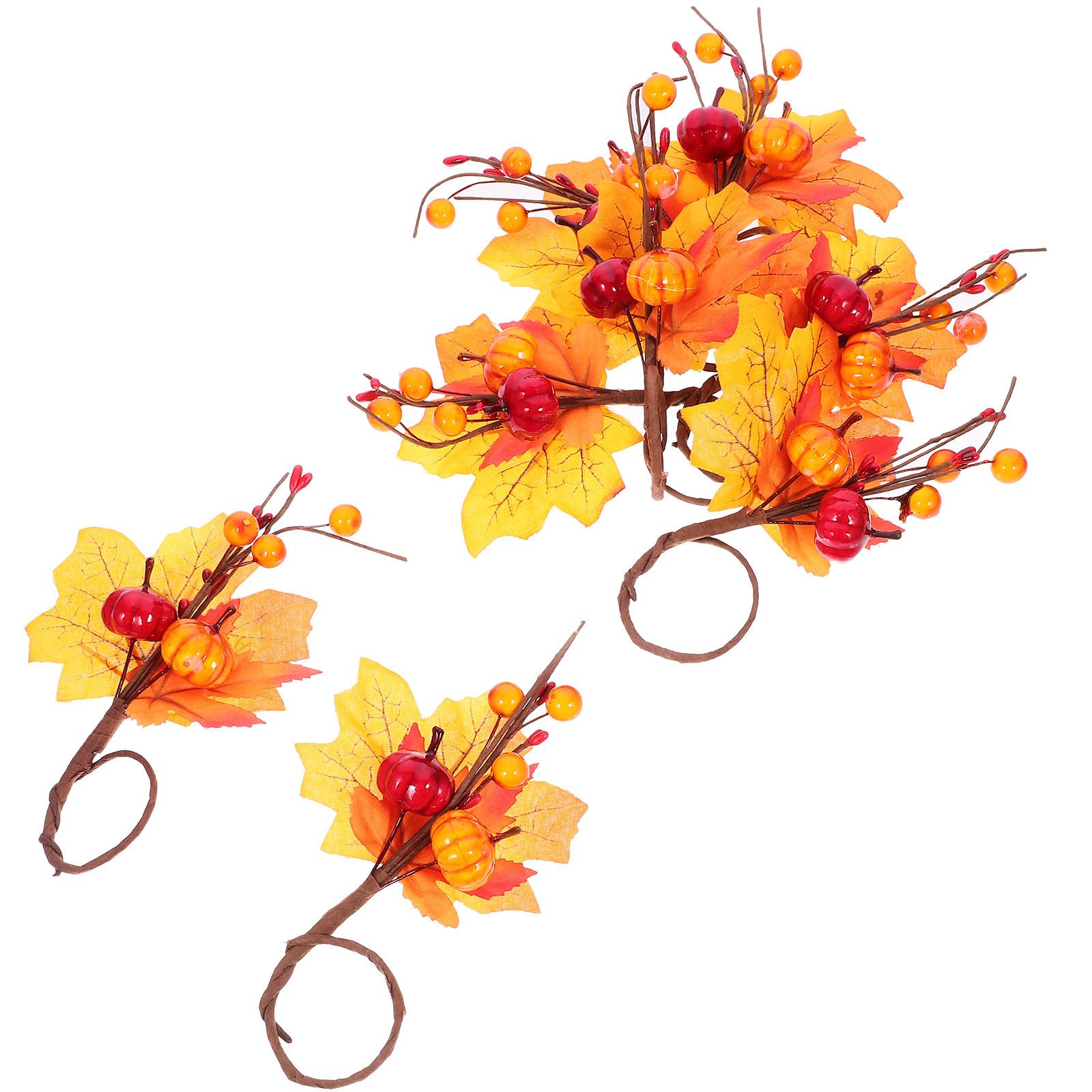 Servilletas decoradas con anillos de hoja de arce GALPADA de metal para cenas de gala en casa