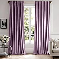 Vista 91 de MIULEE Cortinas de terciopelo de 63 pulgadas de largo, 2 paneles de cortinas opacas de lujo para dormitorio, sala de estar, cortinas de ventana