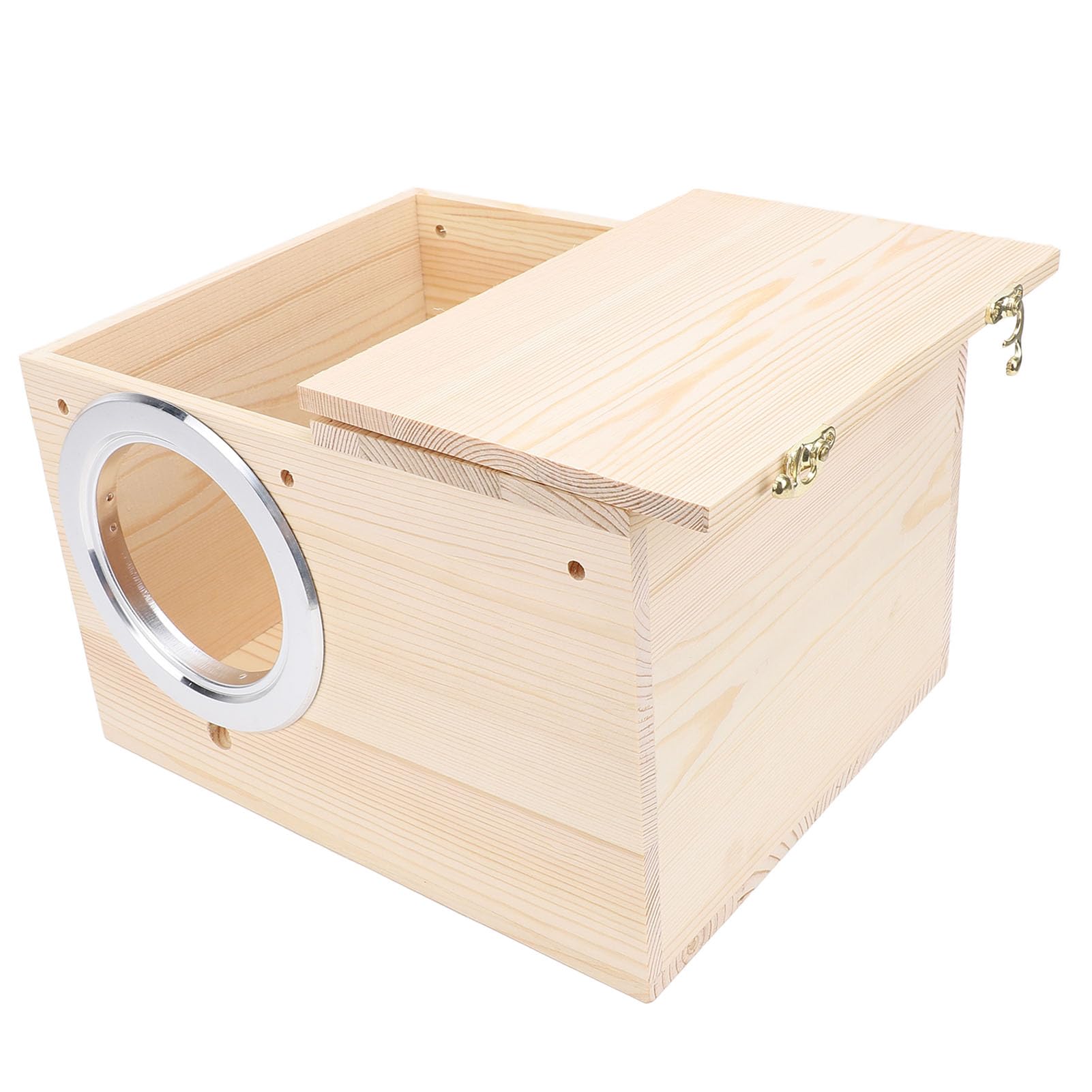 Caja de Cría de Pájaros, Casa Nido Hecha a Mano de Madera Maciza para Pájaros Pequeños para Uso en Exteriores