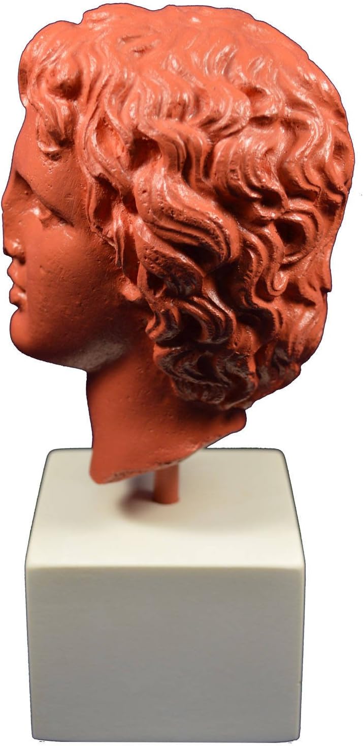 Estia Creations Alexander The Great Sculpture Macedonian King Museum Reproduction Red Bust