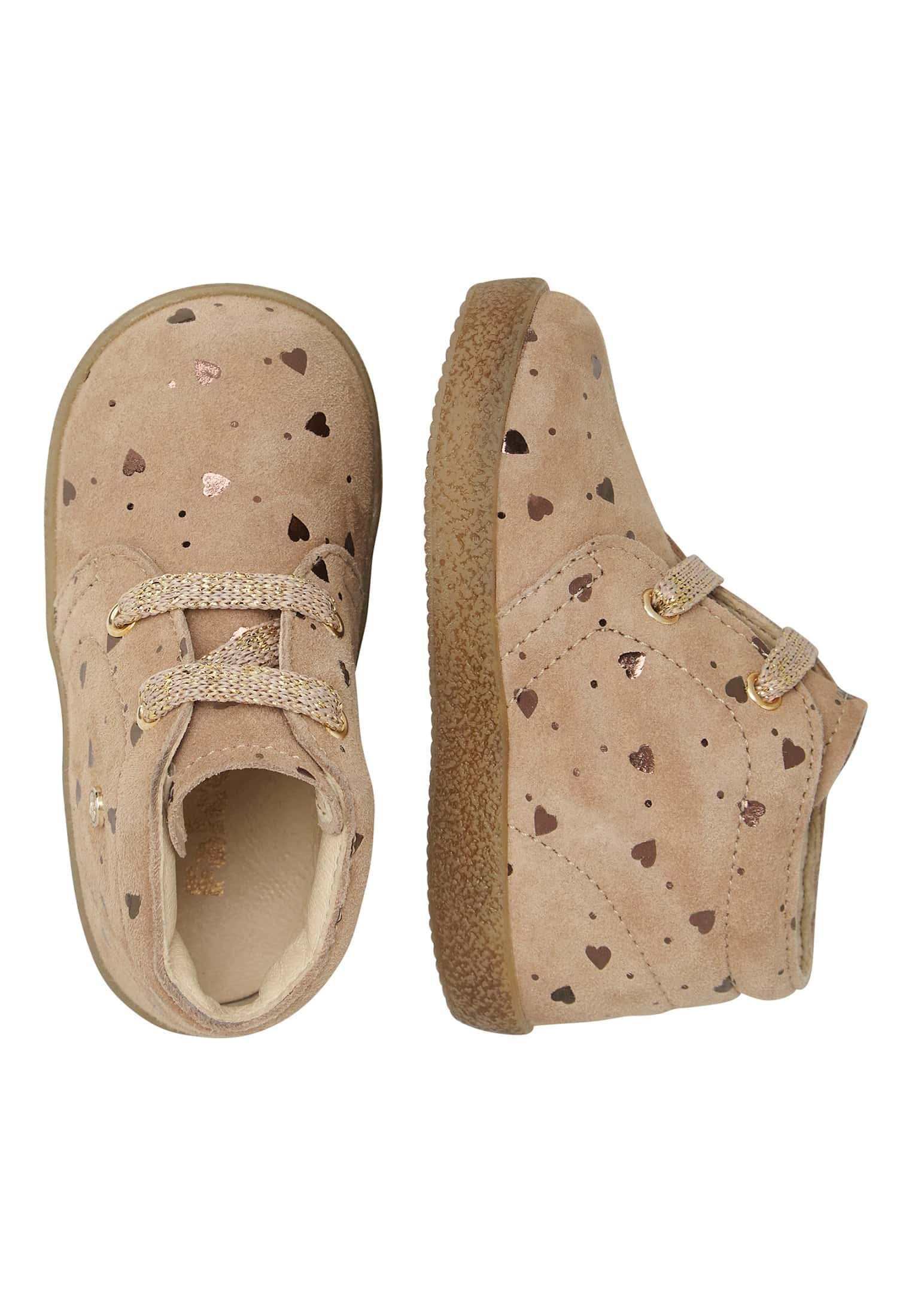 Falcotto Conte-Scarpe in Suede con Stampa Cuoricini