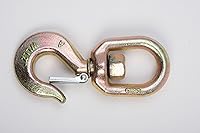 Vista 9 de HI-GEAR Ganchos giratorios de elevación de 2 toneladas para cadenas de elevación, capacidad de trabajo de 4,400 libras, gancho giratorio resistente