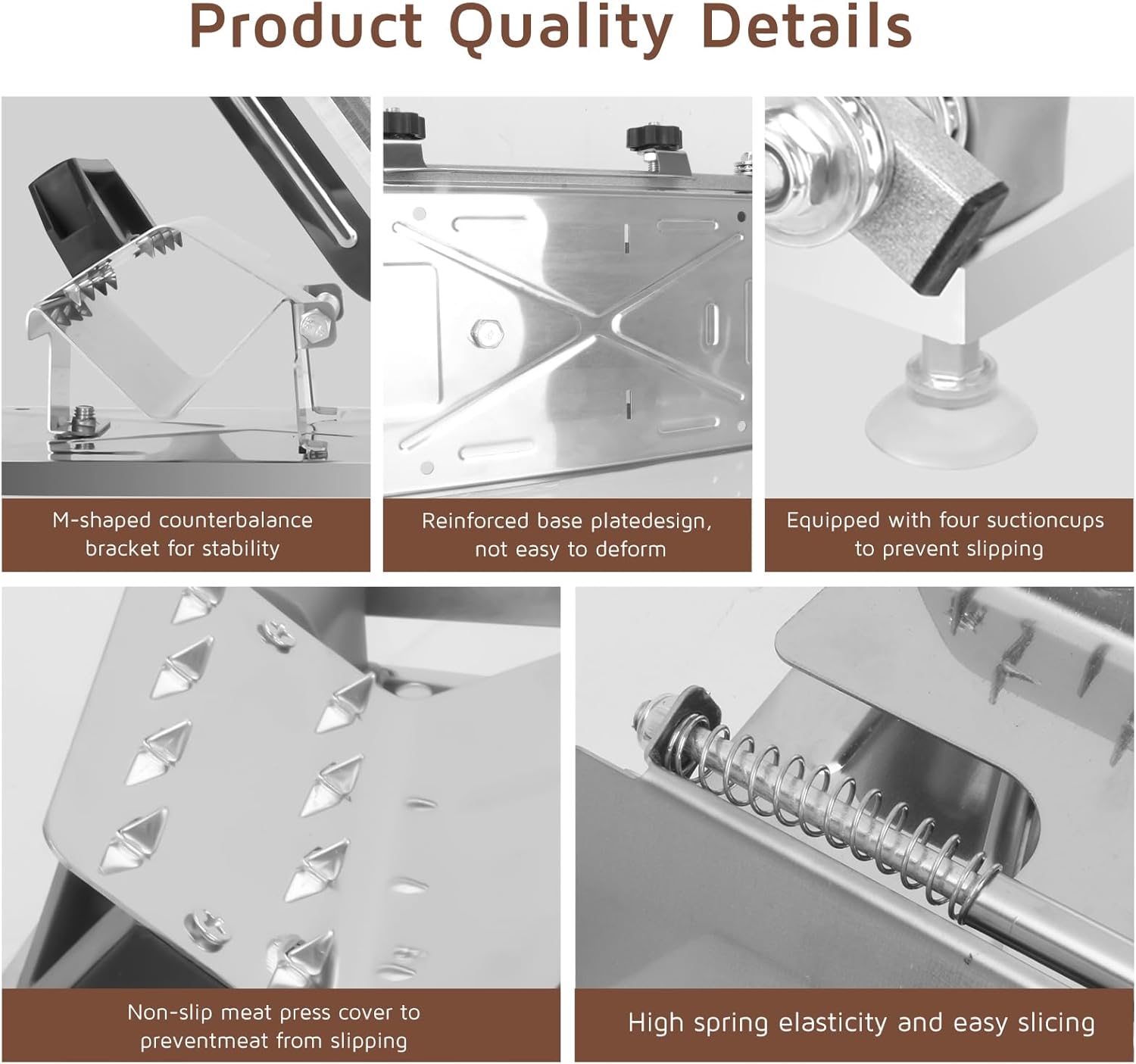 Manual Frozen Meat Slicer Meat Cutter Upgraded Stainless Steel Meat Cleavers Beef Mutton Roll Slicing Machine Vegetable Meat Slicer for Home Cooking Hotpot Shabu Barbecue