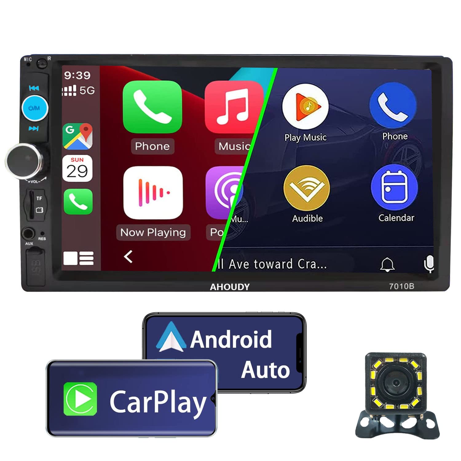 Buy Double Din Car Stereo Voice Control Apple Carplay &Android Auto, 7 Inch HD Touchscreen Car