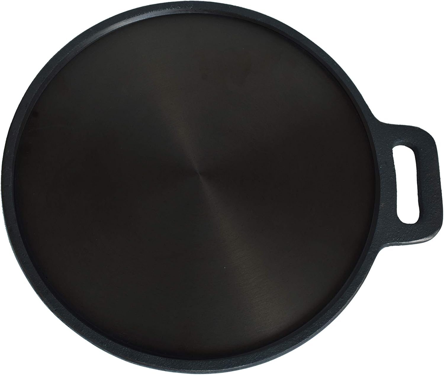 Cast Iron Dosa Tawa 12 inches Single Handle Pre-Seasoned, Perfect for Cooking on Gas and Electric cooktops , Black