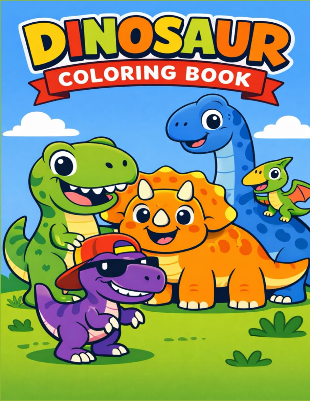 Dinosaur Coloring Book: Stylish Adventures for Little Artists!