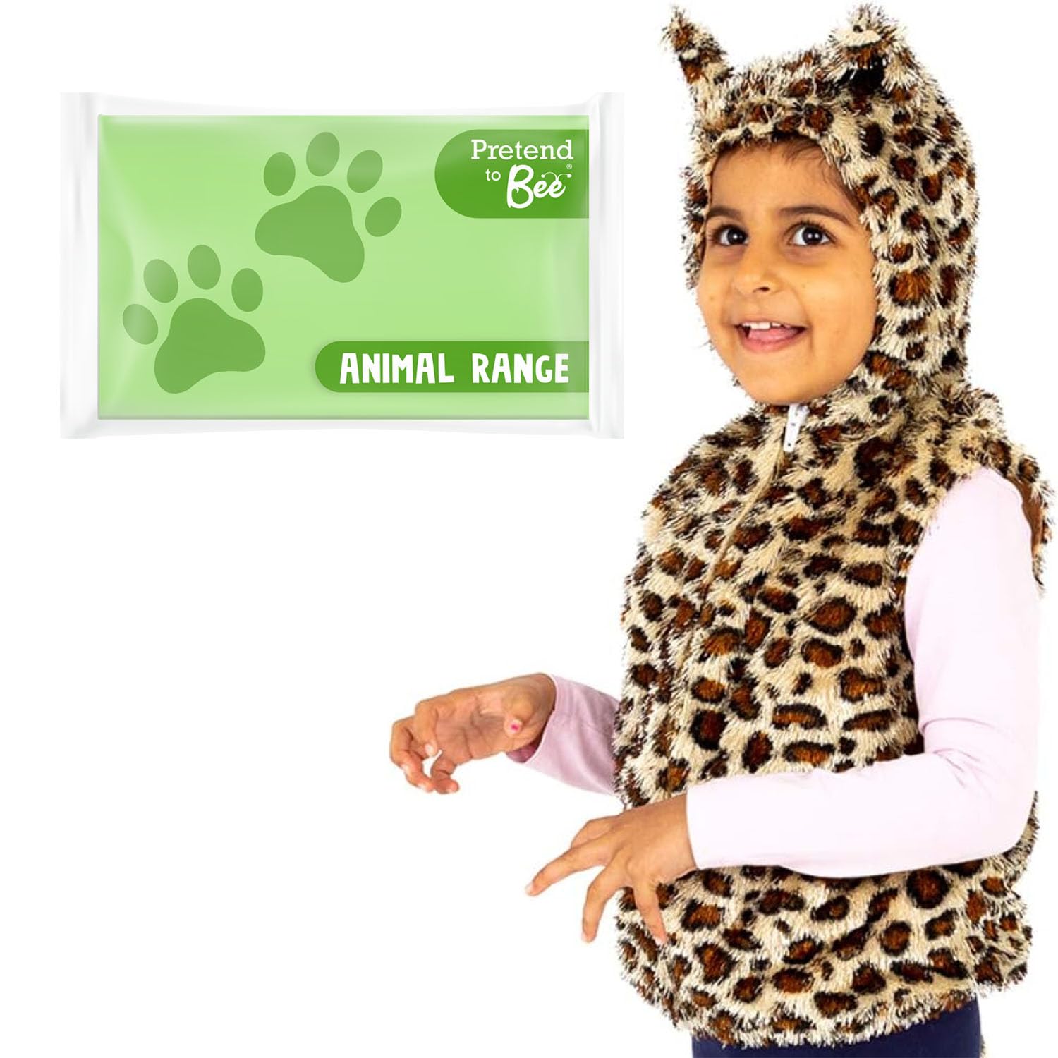 PRETEND TO BEE Leopard Wild Animal Dress Up Costume for Kids, 3-7 Years