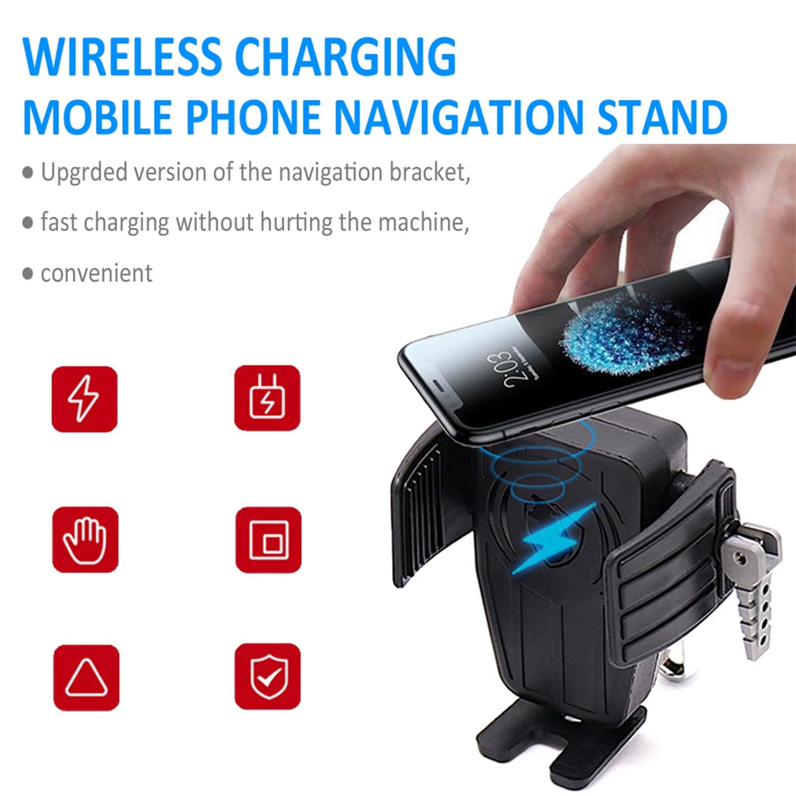 Uchwyt na telefon GPS uchwyt nawigacyjny bezprzewodowe szybkie