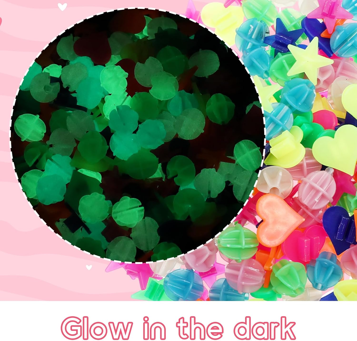 210 Pcs Bike Spoke Beads Glow in The Dark Colorful Bicycle Spokes Plastic