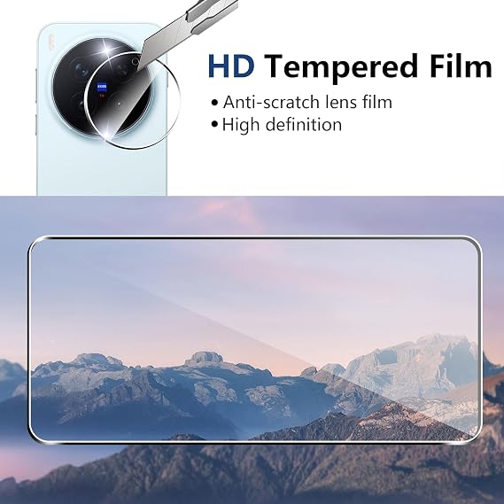 Screen Protector for Vivo X300 Pro 5G Tempered Glass [2+2] Pack of 2 Screen Protectors + 2 Pieces Camera Protection HD 9H Hardness Glass Screen Protector