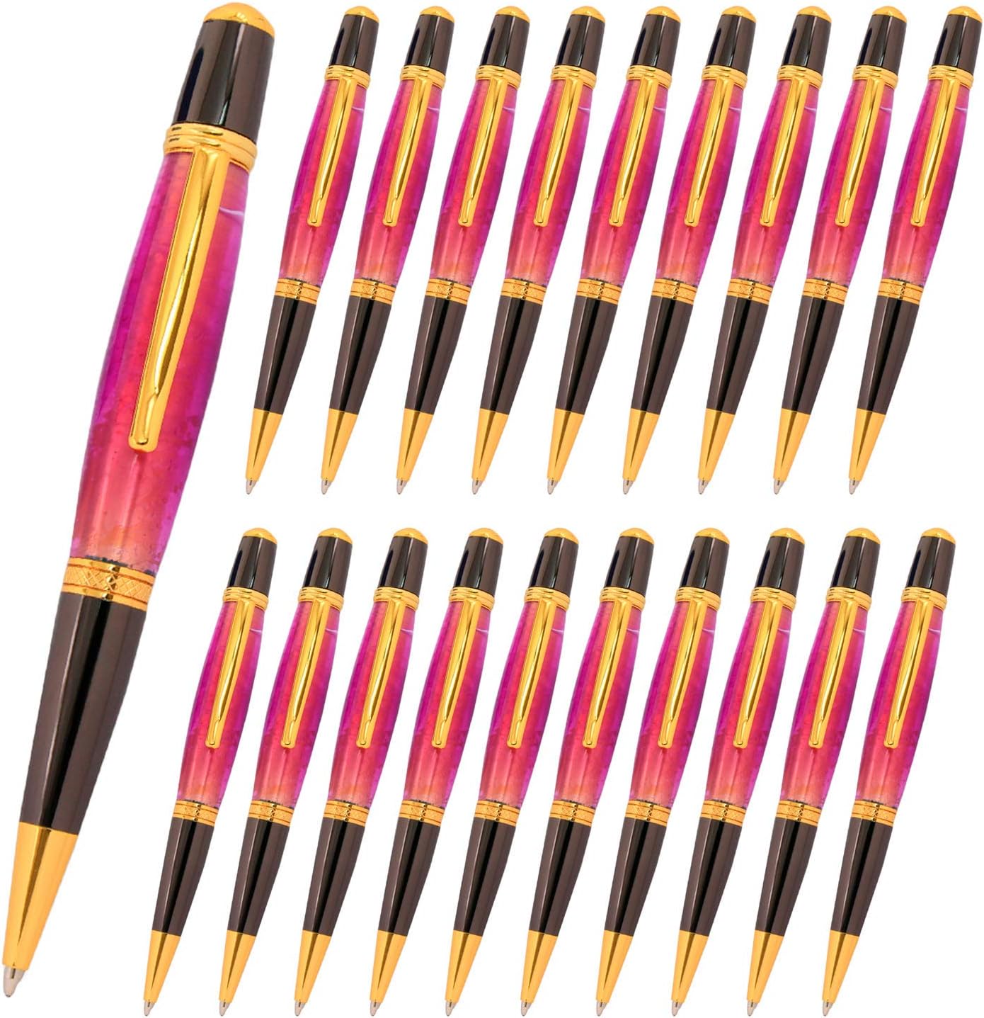 Legacy Woodturning, Viceroy Pen Kit - Gold and Gun Metal, 20 Pack