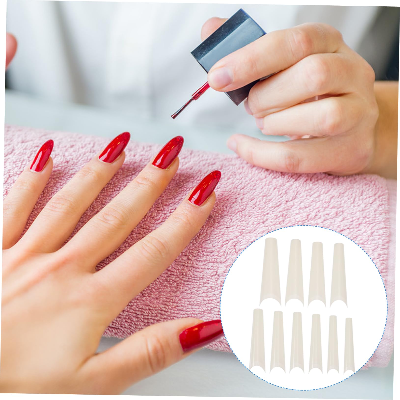 FRCOLOR 1500pezzi French Style Fake Nail Tips Per Unghie Artificiale Facili Applicare Per Nail Manicure