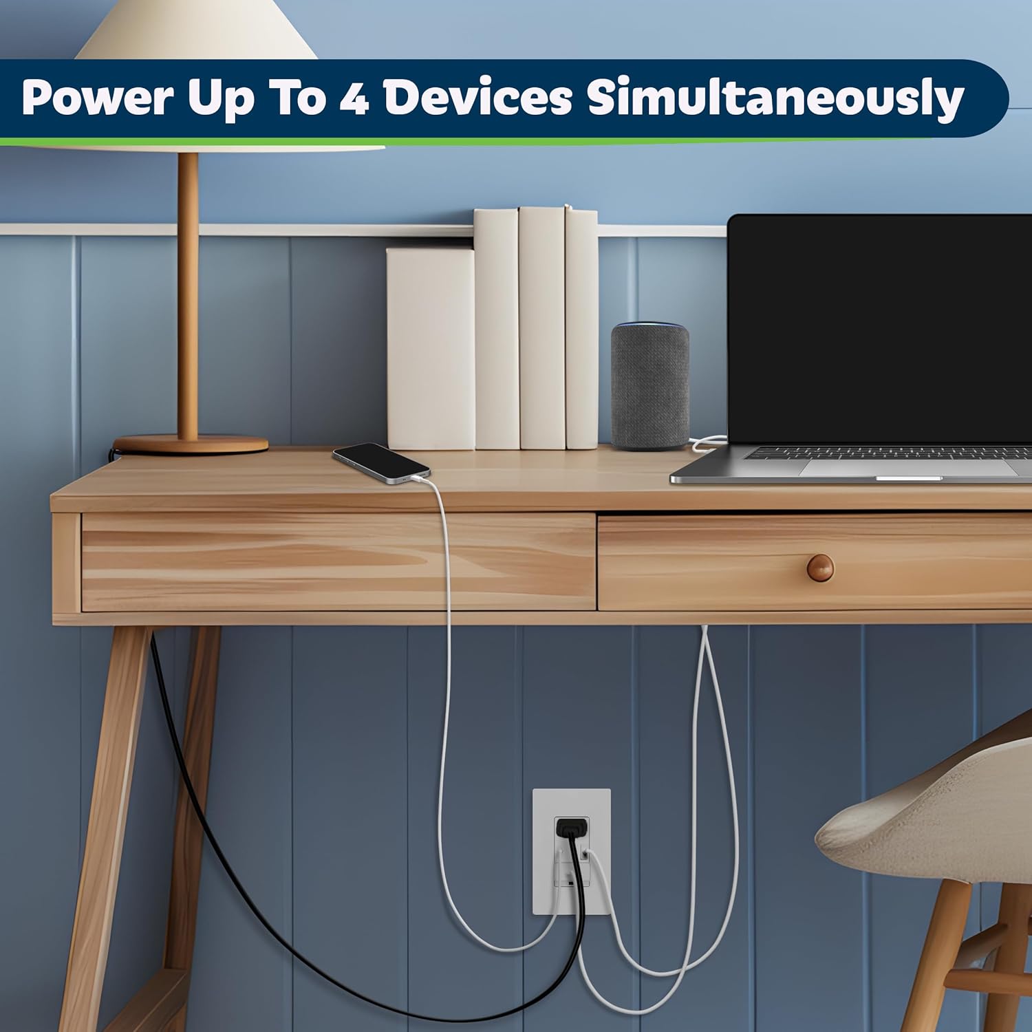 TOPGREENER USB Outlet, Type C & Type A Wall Outlet, 15 Amp Tamper Resistant Receptacle Plug, USB Outlets Receptacles, Wall Plate Included, UL Listed, TU21536AC-WWP-30PCS, White, 30 Pack