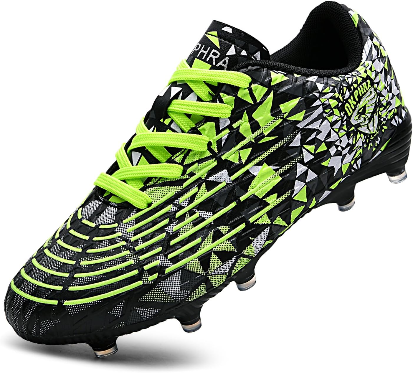 Kids Soccer Cleats Boys Girls Trainning Football Shoes for Little/Big Kid Outdoor Indoor Firm Ground Athletic Turf Lace up