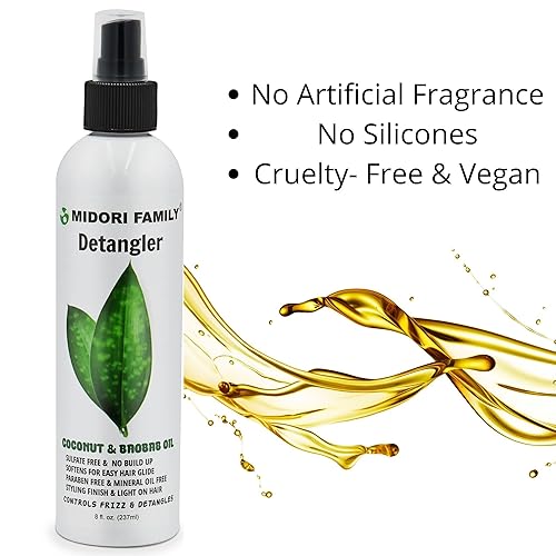 Miniatura 4 de Midori Family Spray acondicionador desenredante sin enjuague con coco orgánico, baobab y romero