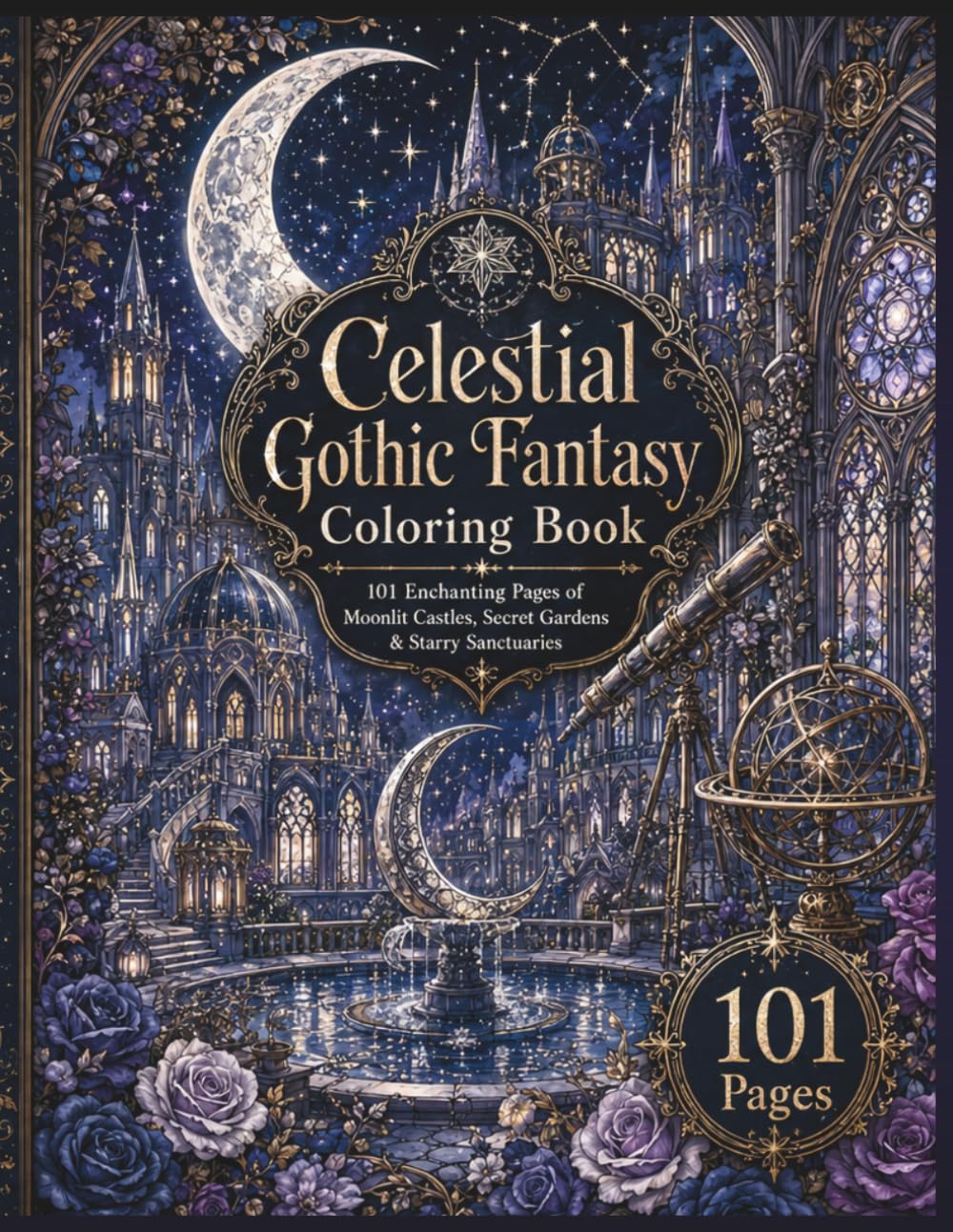 101 Celestial Gothic Fantasy Designs: Coloring Book