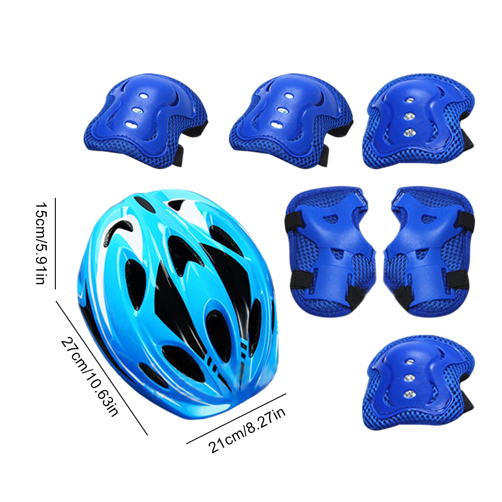 Kit de Protection Complète pour Protège-Poignets Genoux Coudes Casque | Équipement de Sécurité Sportif pour Roller Patinage Cyclisme et Trottinette