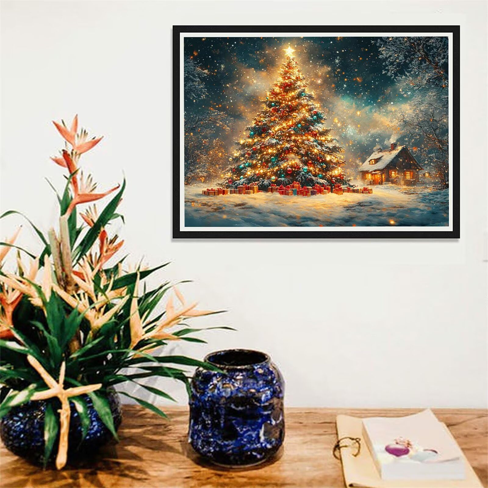 Zestawy do malowania diamentami 5D dla dorosłych, 70 x 90 cm, DIY, pełne wiercenie, choinka, sztuka, widok nocny, kryształ, sztuka, rękodzieło, z narzędziami diamentowymi, ścieg krzyżykowy, dekoracja