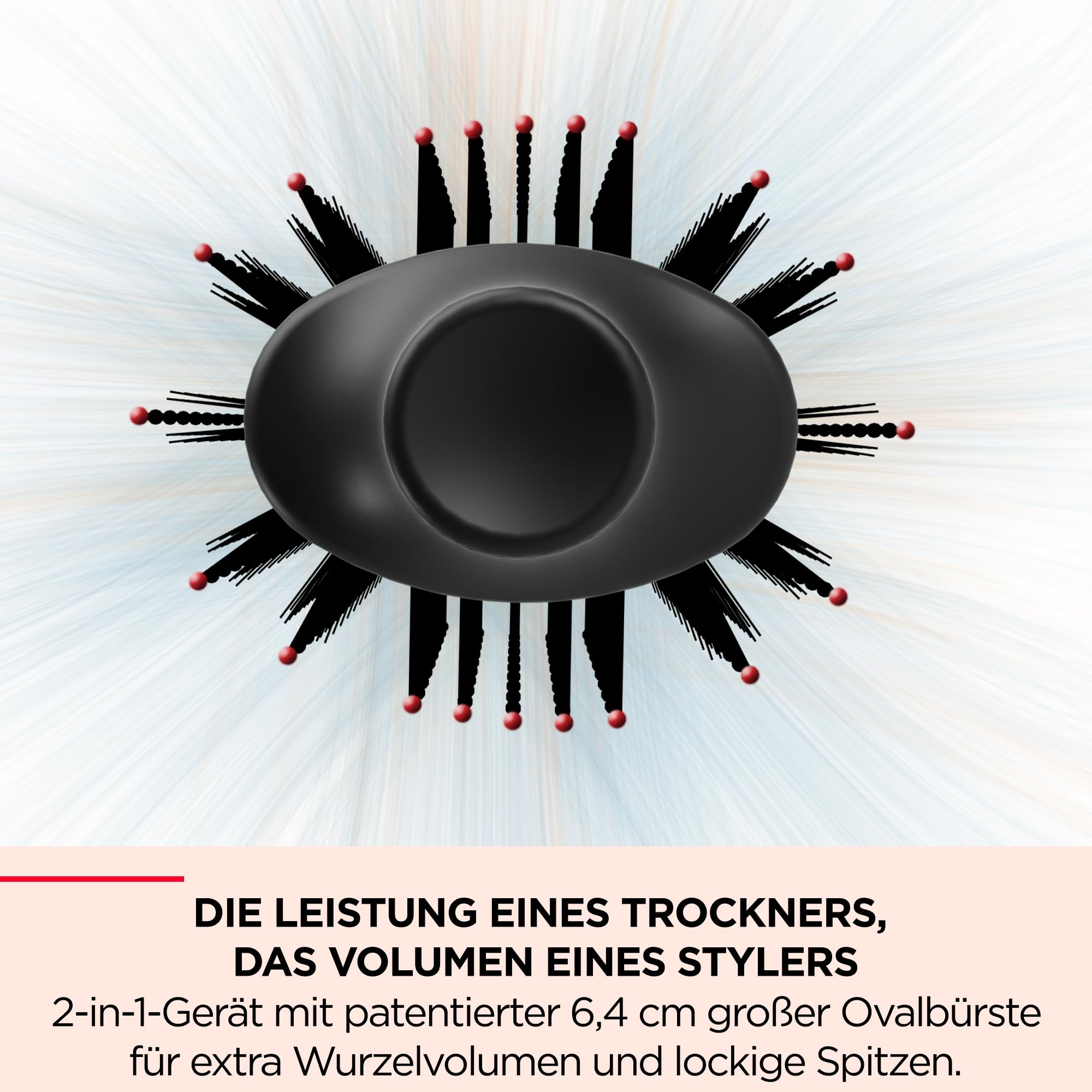 REVLON PROFESSIONAL One-Step Volumiser Plus (Abnehmbarer Kopf, Keramik-Titan-Platte, Gemischte Styling-Borsten mit Aktivkohle-Pins, Turmalin Ionic Technology), RVDR5298E