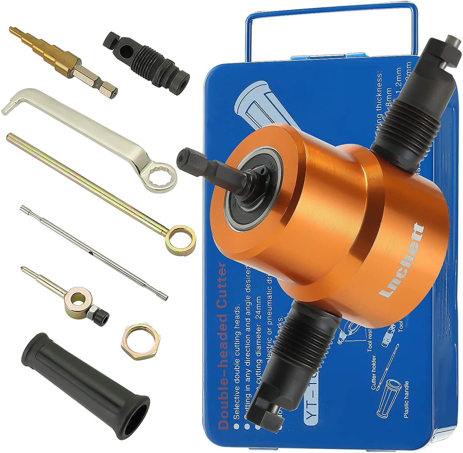 Buy Lnchett Double Headed Sheet Metal Nibbler, Metal Cutter with Punch