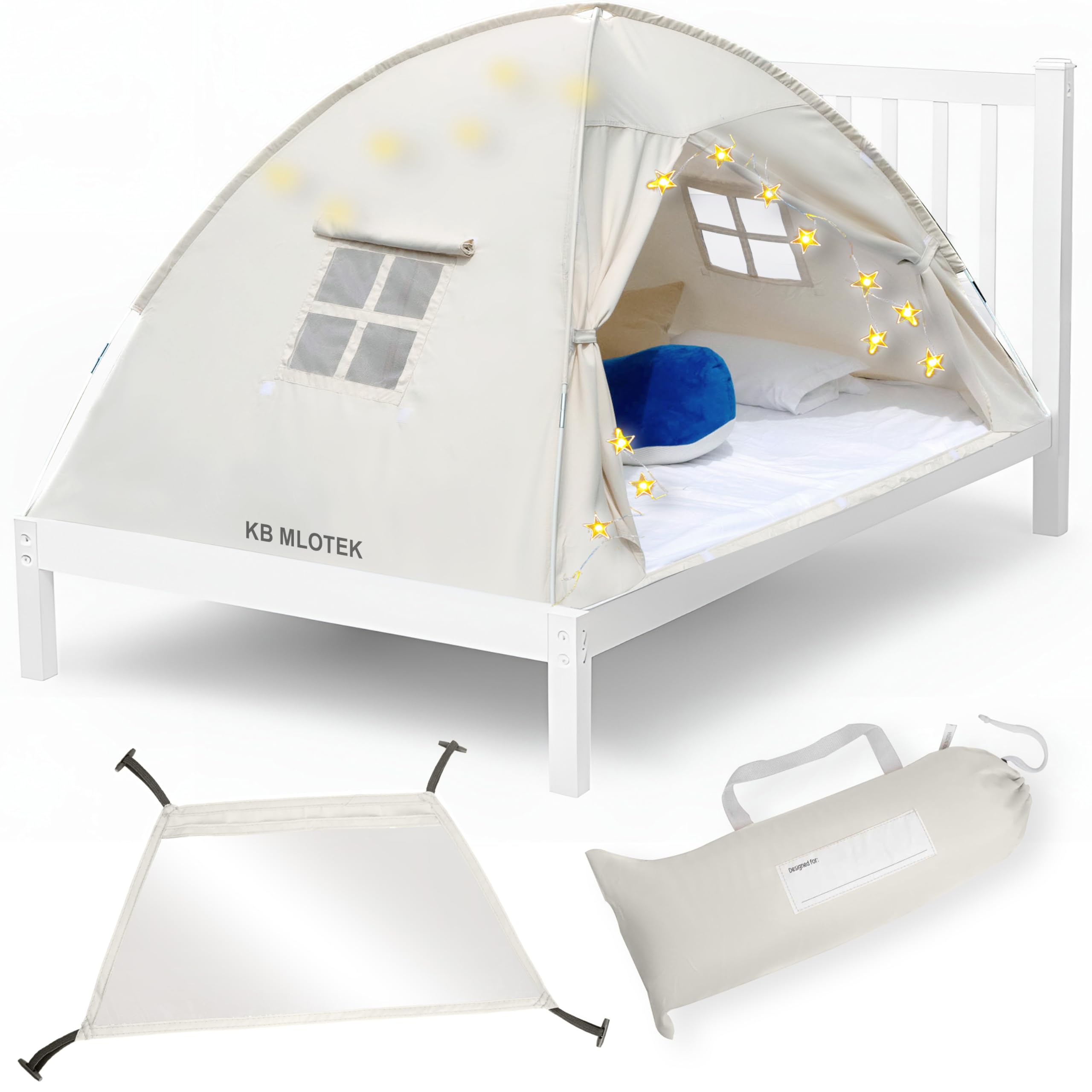 KB Mlotek Beige Full Bed Tent