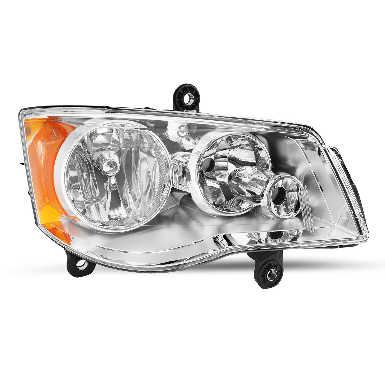 SOCKIR Anti-Fogging Headlight Assembly Fits for 2011-2020 Dodge Grand Caravan / 08-16 Chrysler Town & Country Halogen Headlamp Right/Passenger Side (
