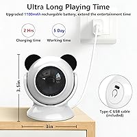 Vista 7 de Laser Cat Toys for Indoor Cats, Truly Random Trjajectory, Suction Cup Design, Run Quiet, Interactive Cat Toy Automatic