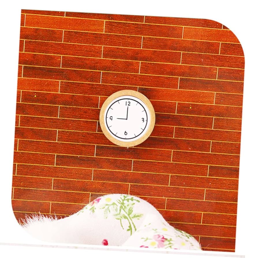 Amazon.co.jp: ORFOFE 木製ミニ壁掛け時計 ヴィンテージスタイル