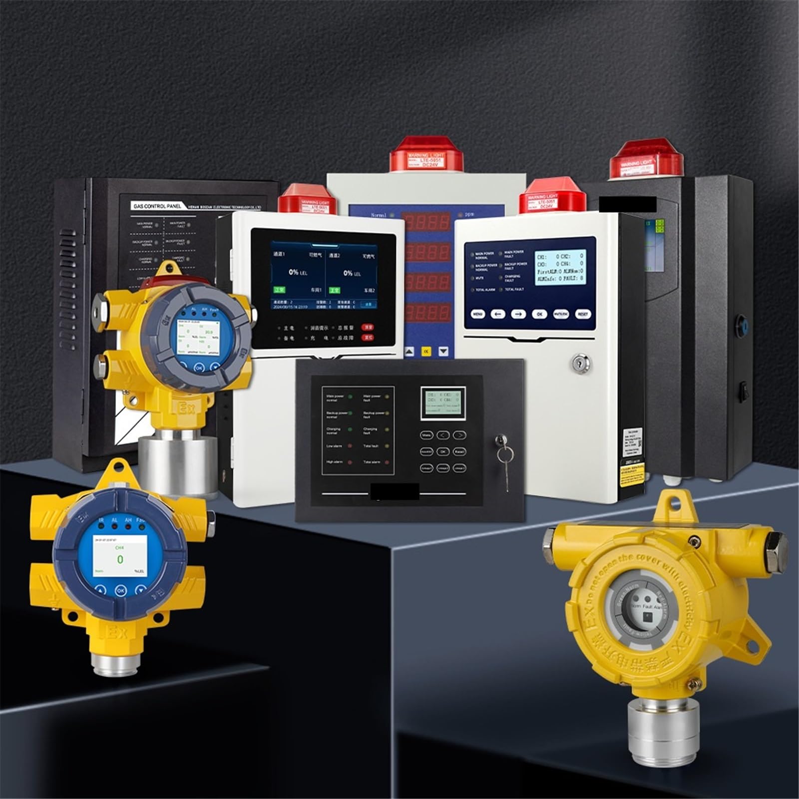 Rivelatore Multigas Fisso for Metano e Ossigeno Misuratore di Gas ad Armadietto a Parete da 4-16 Canali(BH-KZ101(8 Channels))