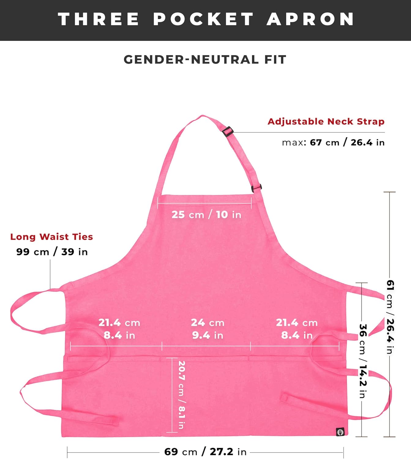 Chef Works Unisex Three Pocket Apron - Image 7