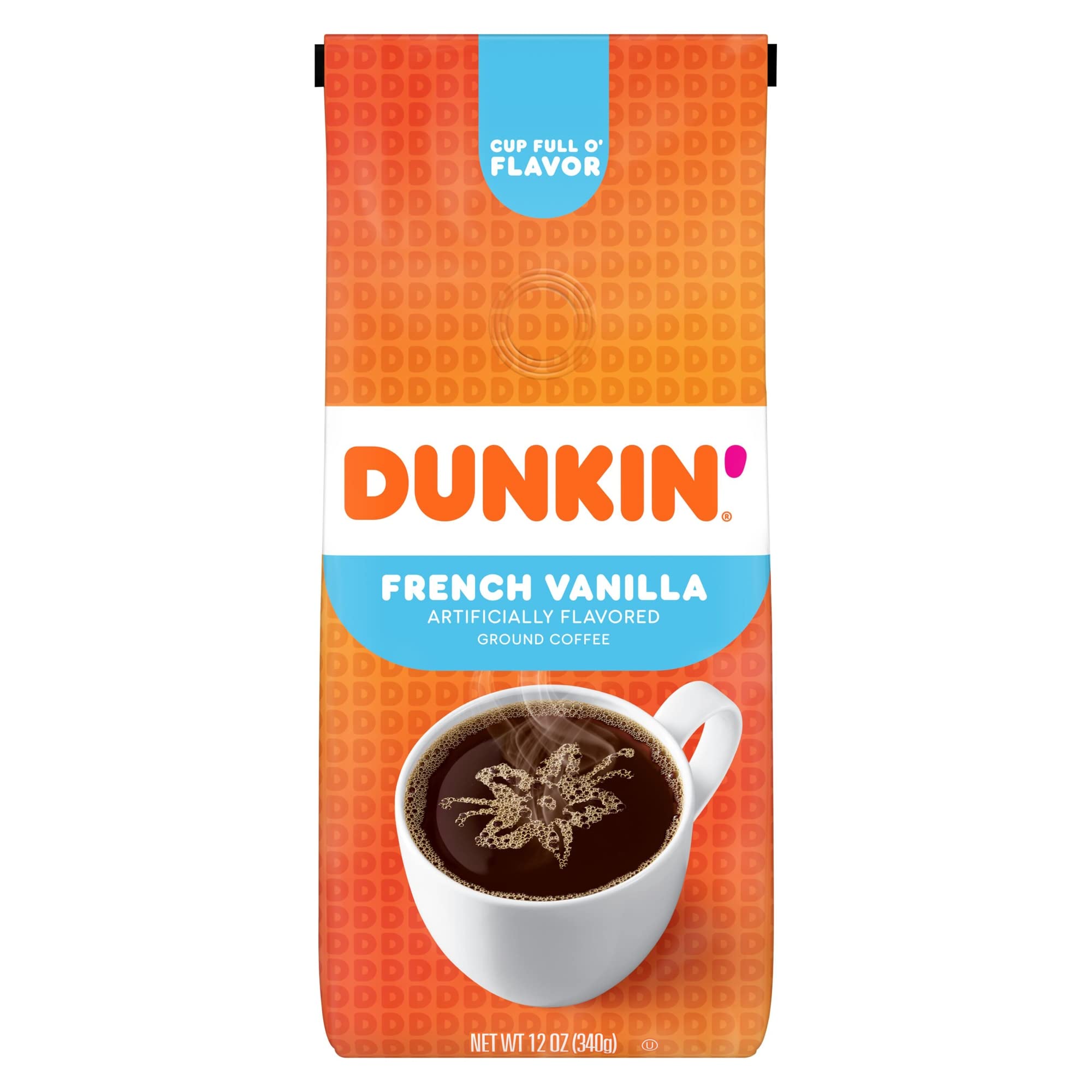 Dunkin Donuts French Vanilla Flavoured Ground Coffee 340g