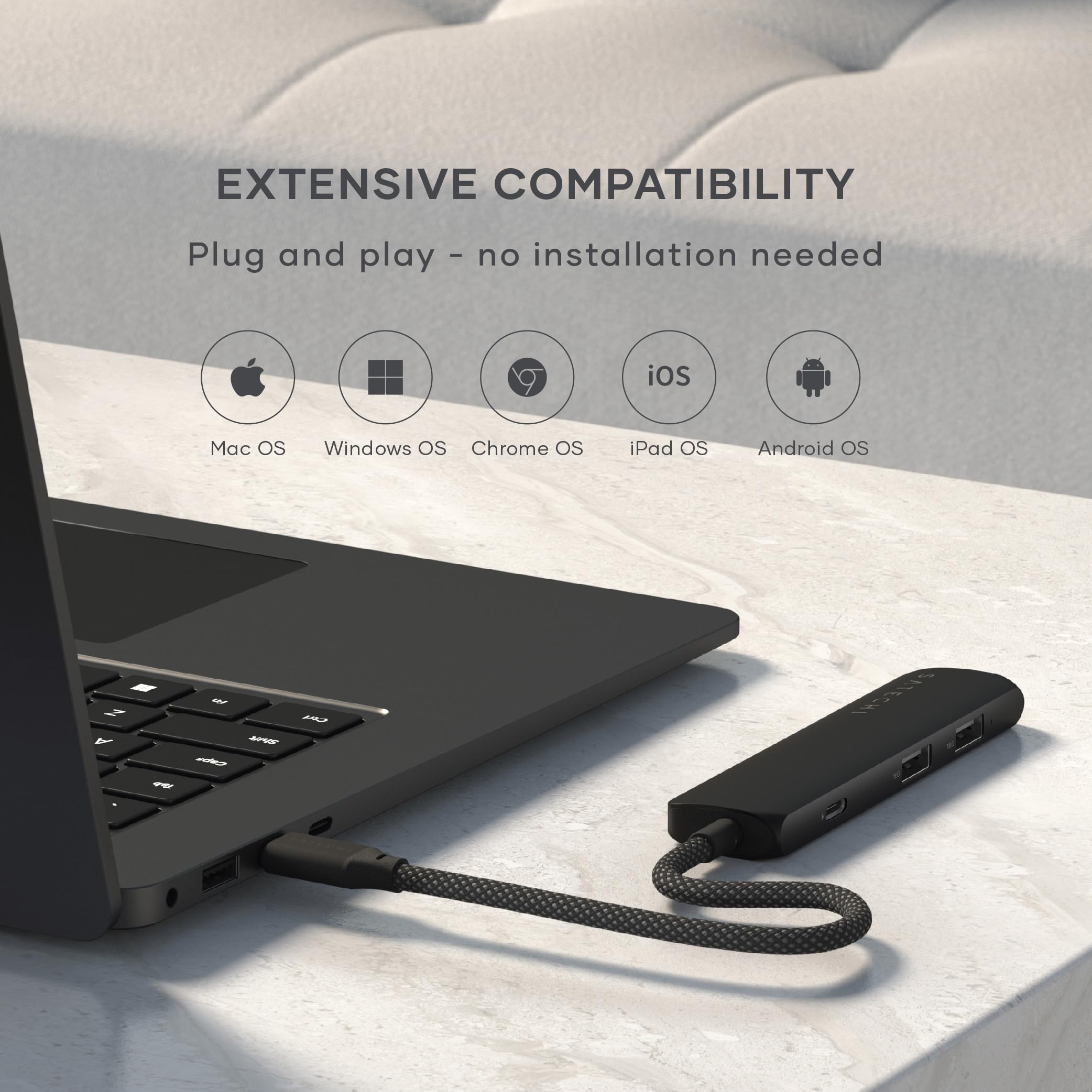 Amazon.com: Satechi 4 in 1 USB C Hub Multiport Adapter with HDMI