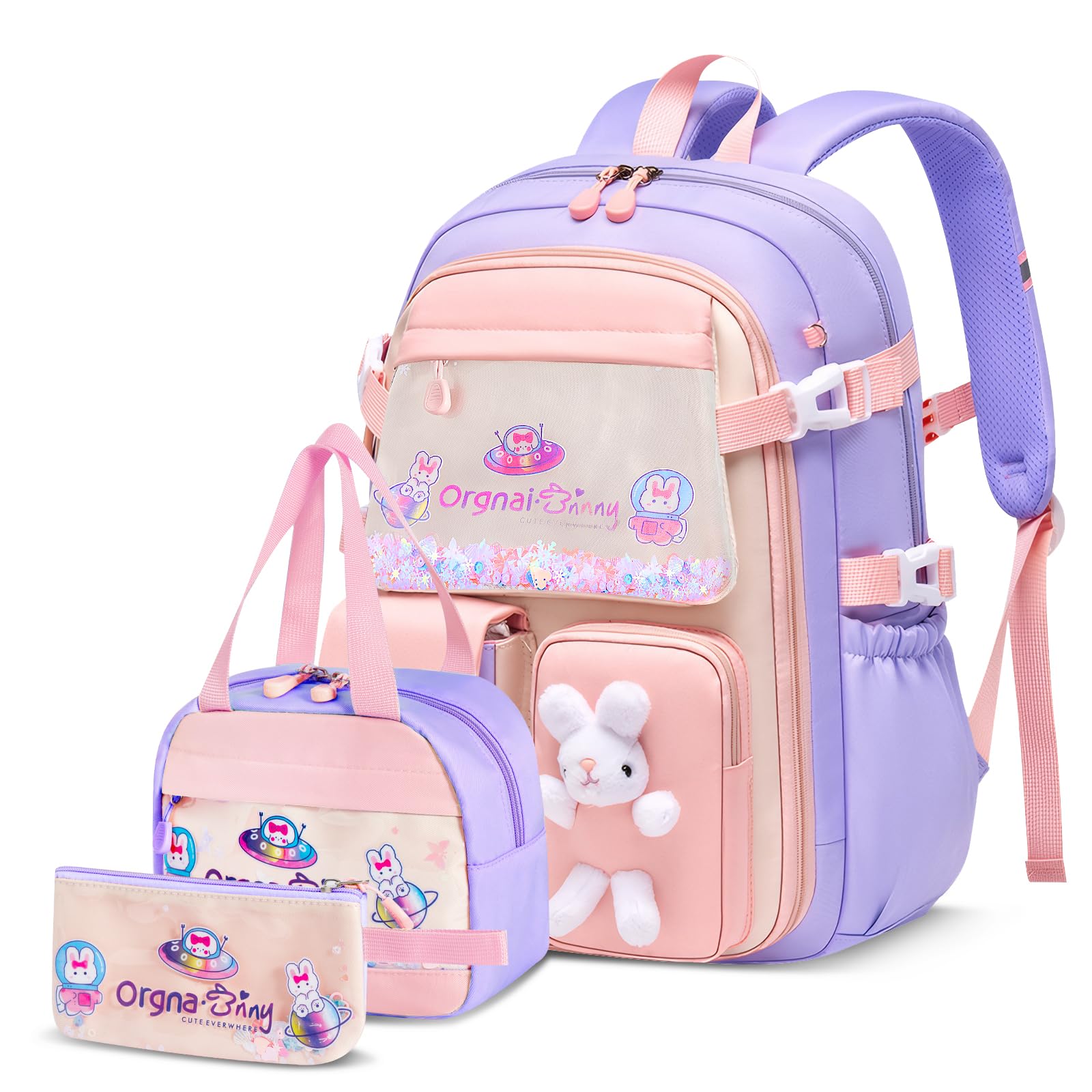 Tanou Mochila Escolar Niña Primaria, 3 Piezas Mochilas Colegio Ligero