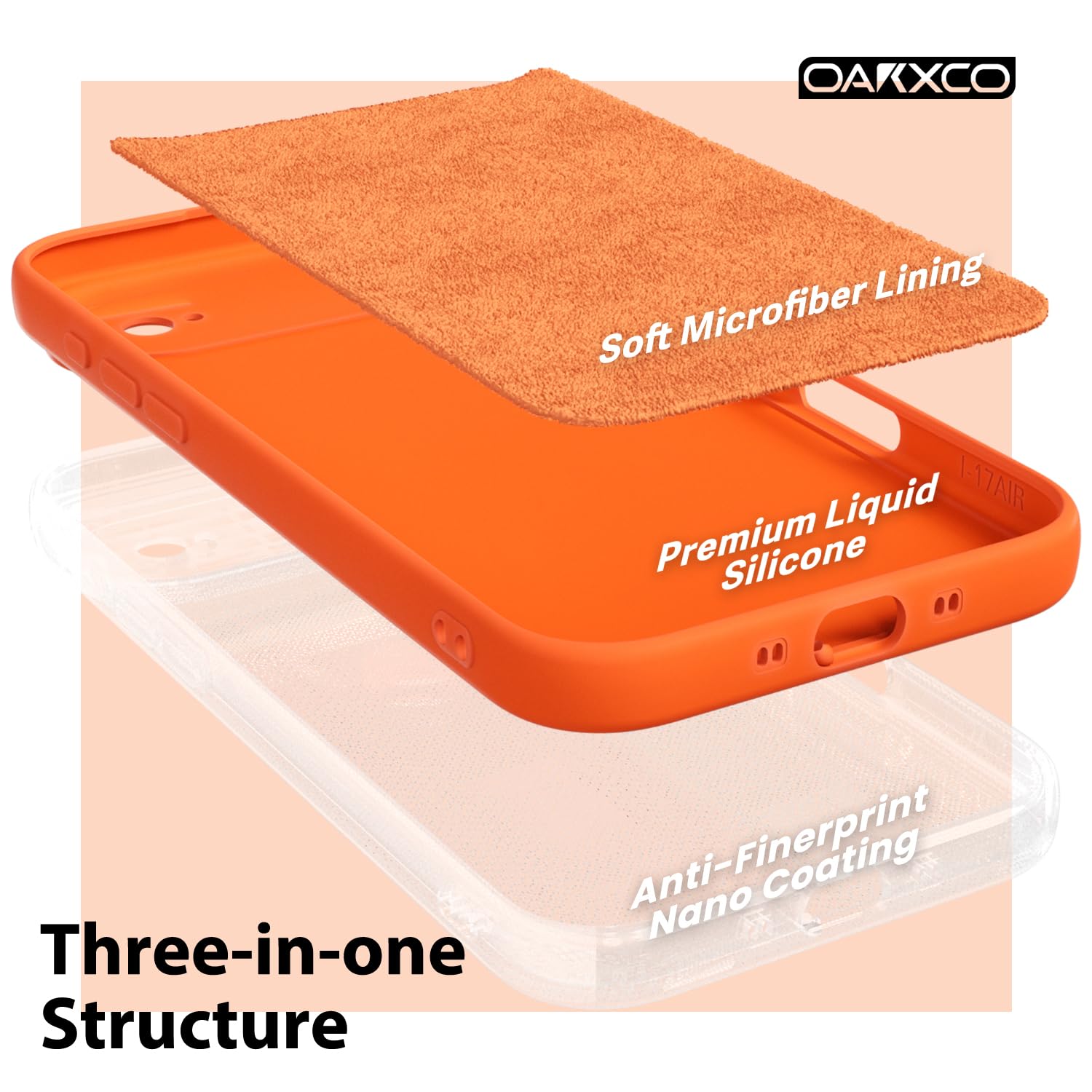 oakxco for iPhone 16 Pro Max Case Liquid Silicone, Soft Rubber Gel Elegant Aesthetic Basic Simple Cover, Cute Thin Slim TPU Matte Solid Color Plain Smooth Case for Women Girl, Light Pink — view 1704