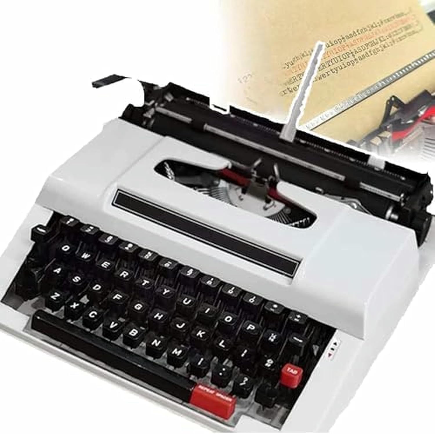 Manual Typewriter, Retro Style Writing Machine, Classic Word Processor for Adventurous Writers, Perfect for Novels and Creative Writing Anywhere