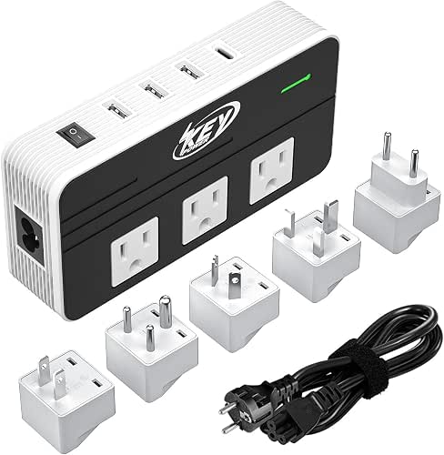 Key Power 230-Watt Step Down 220V to 110V Voltage Converter