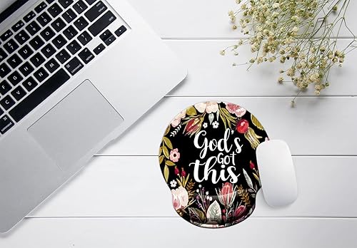 Miniatura 18 de Alfombrilla de mouse con versículo bíblico con frase en inglés "I can do all things through Christ who strengthens me, Philippians 4-13", diseño