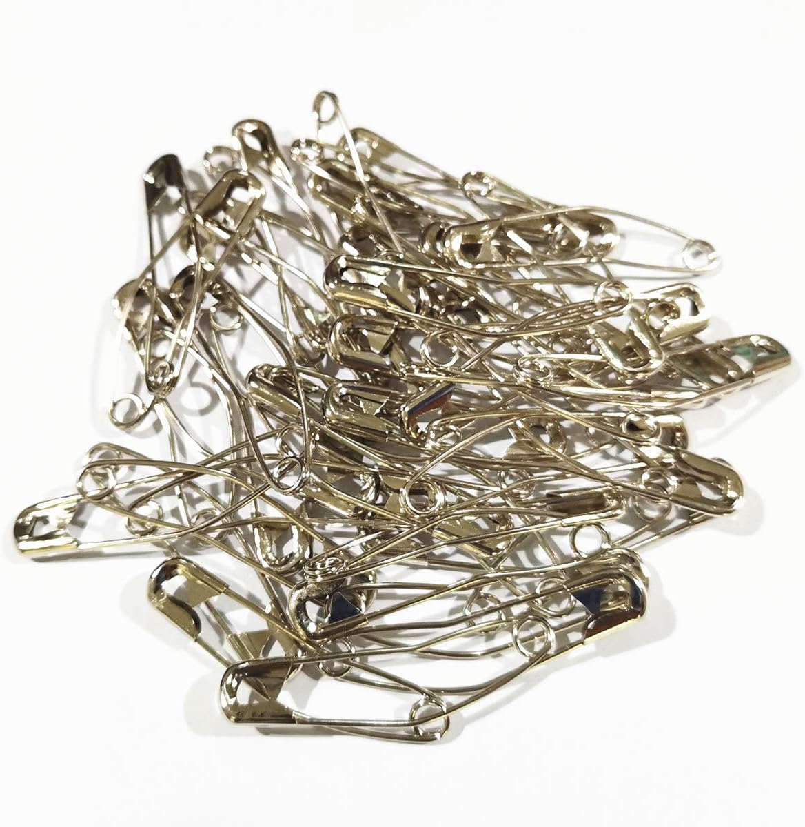 iNee Curved Safety Pins, Quilting Basting Pins, NickelPlated Steel, Size 3, 50 Count
