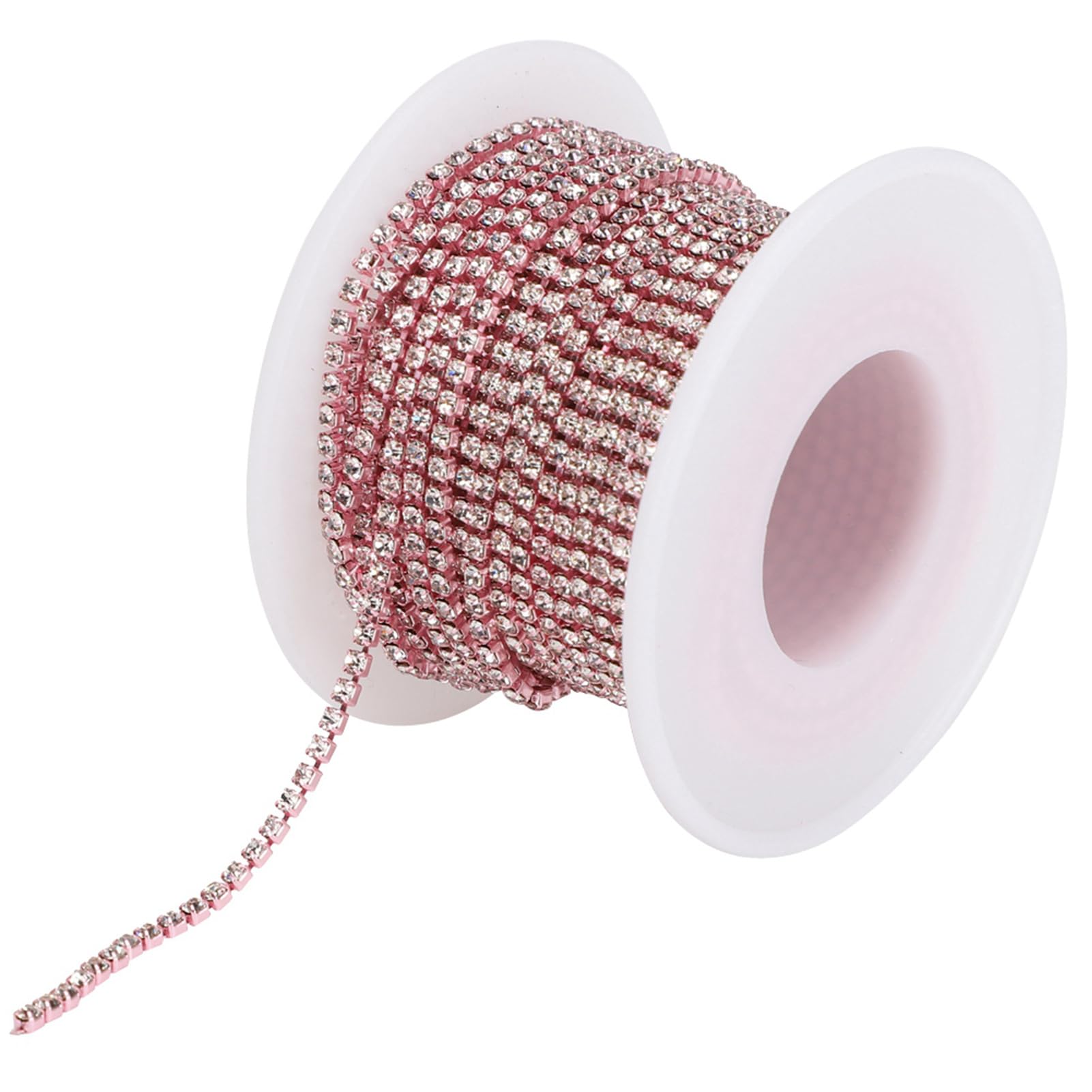 Tomotato 10 Yard 2MM Crystal Rhinestone Close Chain