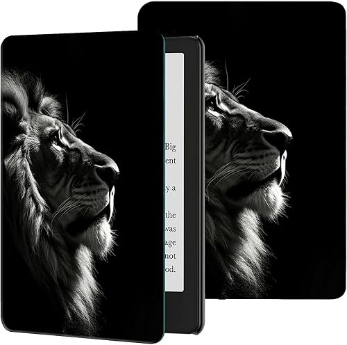 Vista 26 de Funda para Kindle de 6 pulgadas (11.ª generación, versión 2024/2022) delgada de piel sintética, ajustable, multiángulo, Smart Shell con función