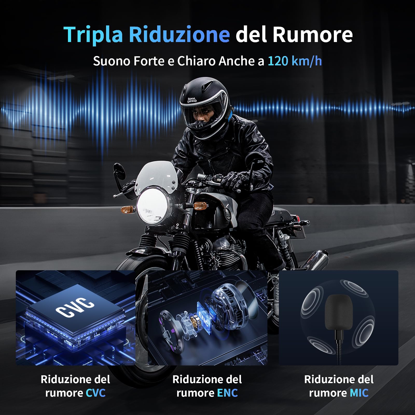 Fodsports M1-S Plus Interfono Moto Coppia, 2000m Interfono Casco Moto per 10 Persone, Auricolare Moto con Condivisione Musicale, Cuffie Casco Moto con Radio FM, CVC-Riduzione del Rumore, 2 Pezzi
