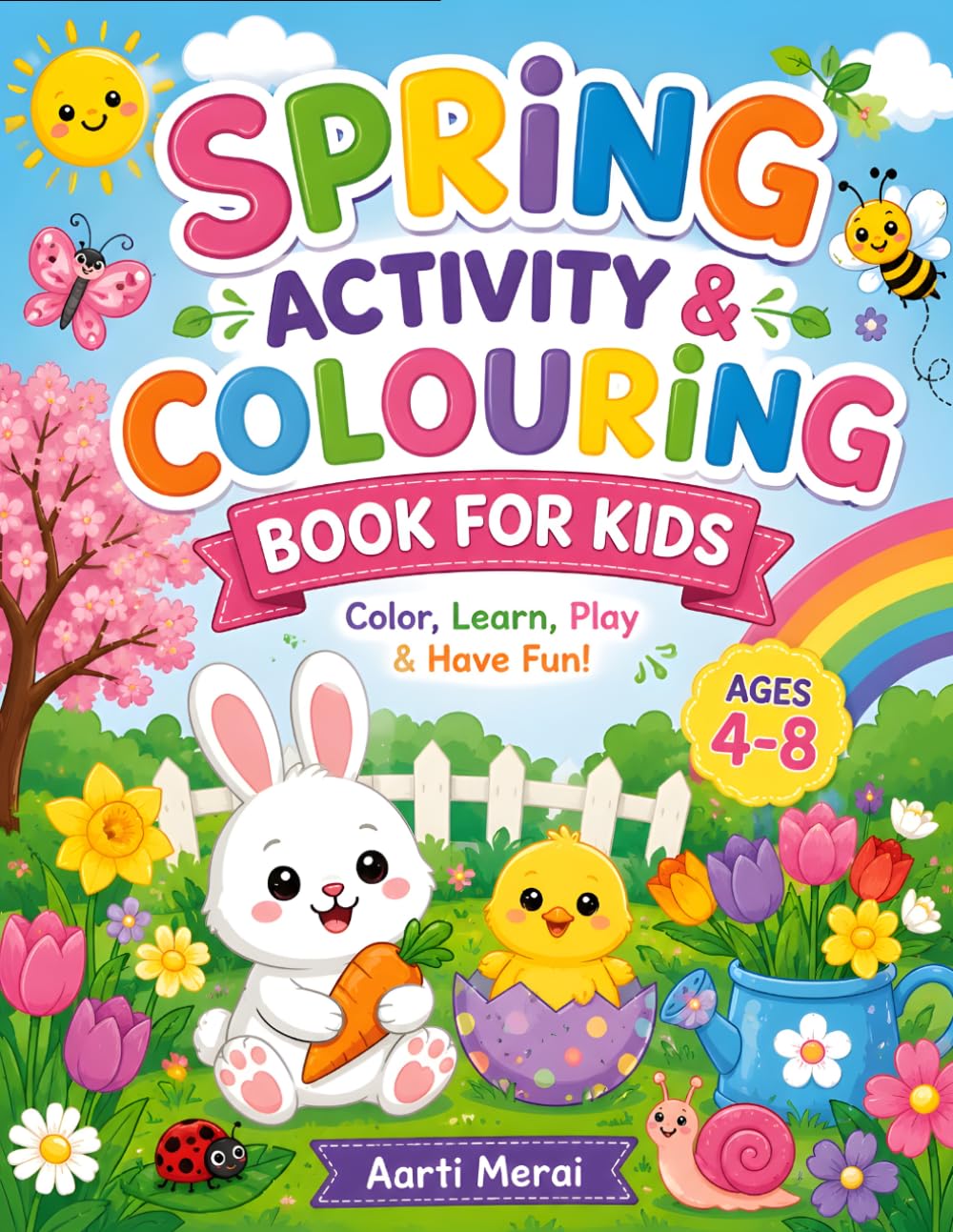 Spring Activity & Coloring Book for Kids