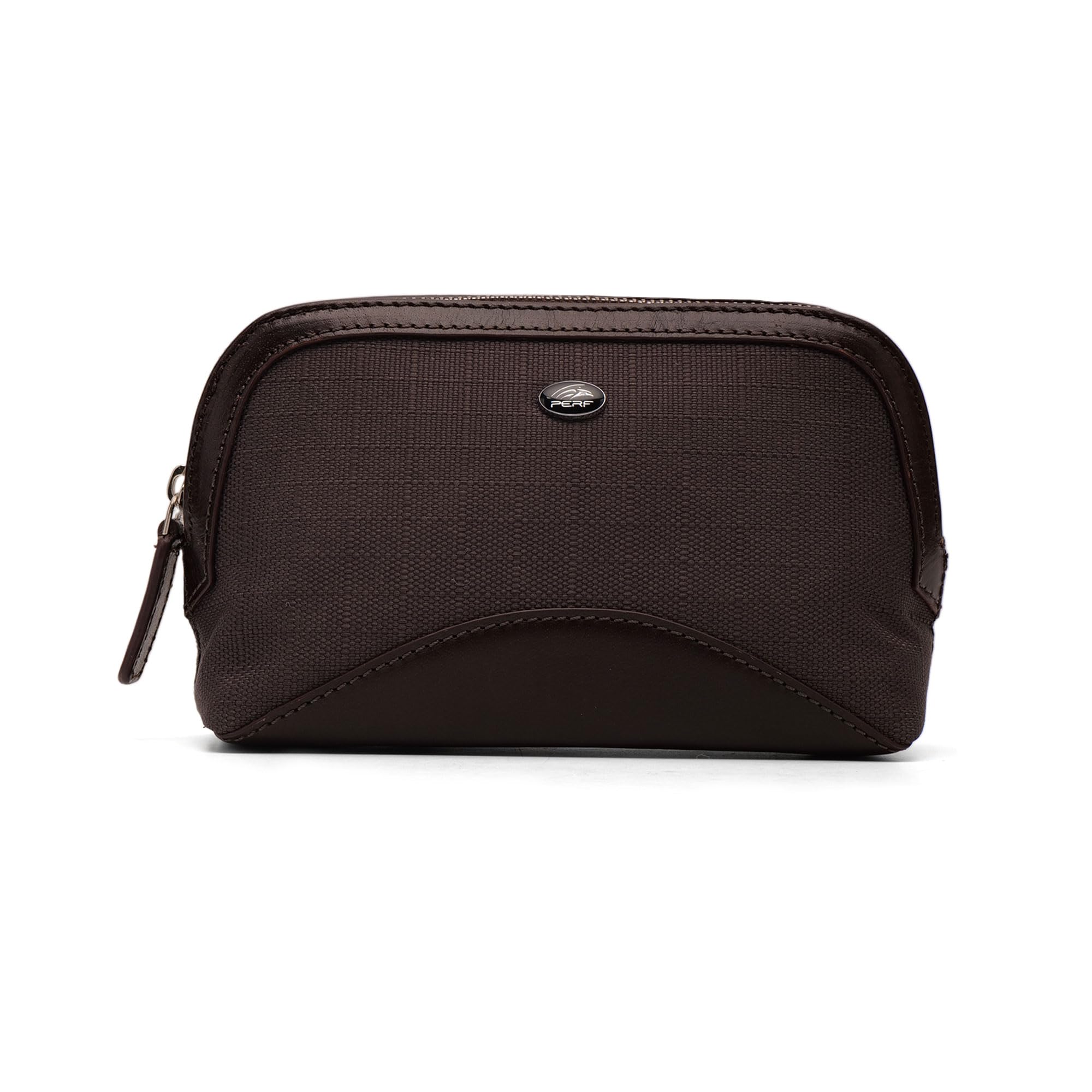 Multi-Purpose Travel Pouch – Coated Nylon & Genuine Leather | Small Vanity Pouch, Travel Organizer, Charger & Gadget Case-image-34