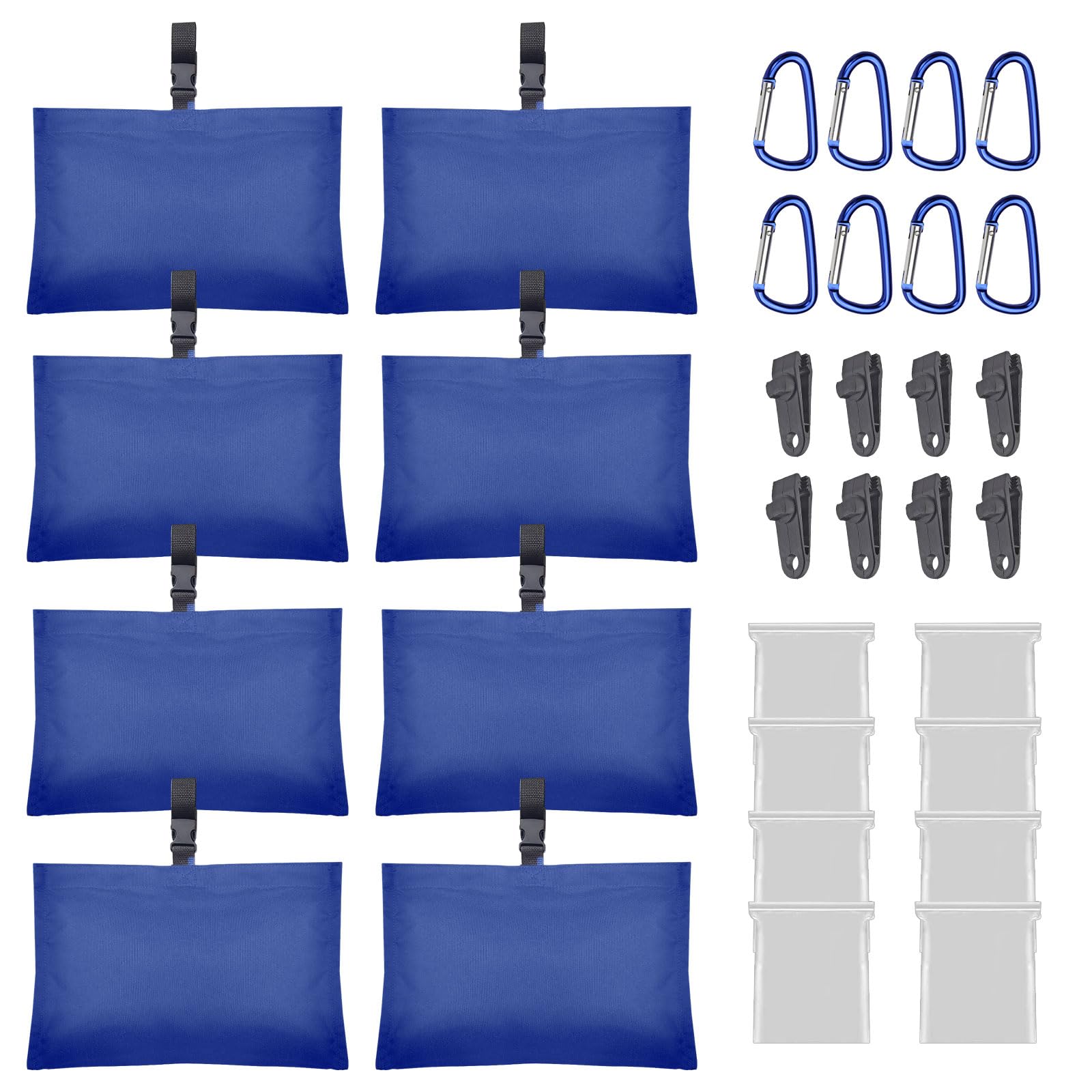 8 Packs Boat Cover Sand Bags Weights Marine Grade Sandbags for Boat Mooring Covers Sand Bag to Hold Boat Cover Kit Trailerable Boat Accessories Windproof Weight Sandbags