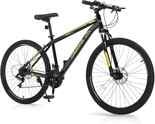 Vista 19 de Ktaxon Bicicleta de montaña de 24/26/27.5 pulgadas para hombres y mujeres con bicicletas para adultos de 21 velocidades, freno de disco doble