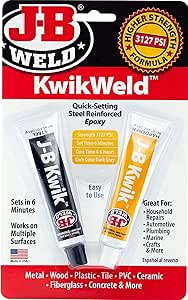 J-B Weld 8276 KwikWeld Quick Setting Steel Reinforced Epoxy - 2 oz