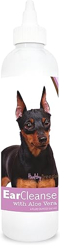 Healthy Breeds - Limpiador de oídos con aloe vera - Formulado por veterinarios para desodorizar, limpiar, secar y acidificar el canal auditivo -