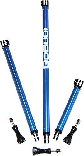 Juego de postes de extensión compatible con todas las cámaras GoPro Hero, incluye pernos (juego fijo de 3)