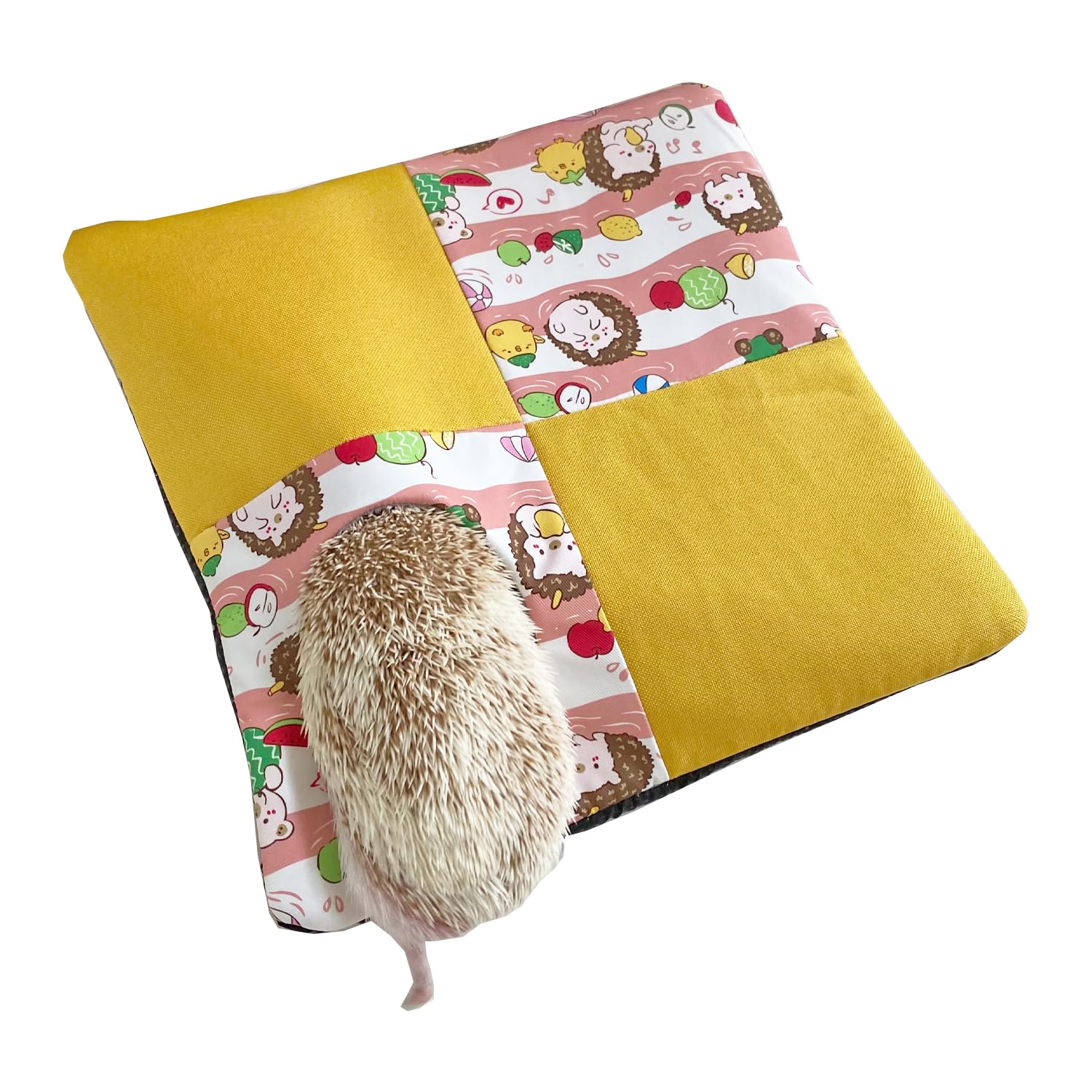 Ymid SelectFleece Cuddle Sack Sleeping Bag Pouch Hideout Interactive Play Mat for Hedgehog Hamster Rat Ferret Squirrel Small Animal Bed (Pink)