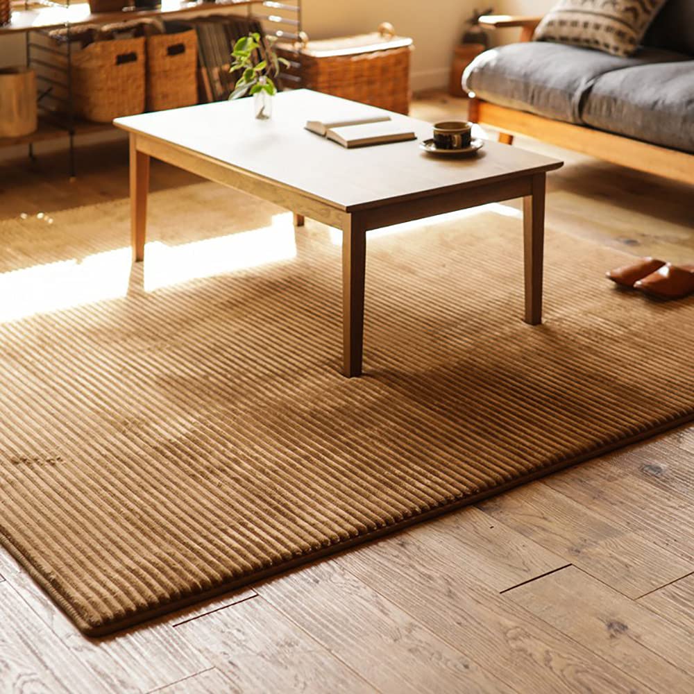 Tapis de la zone shag jaune 130x190 cm, le revêtement moderne et doux pour déco de chambre